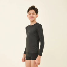 Carregar imagem no visualizador da galeria, Image 02: Uv Line Rash Guard Longsleeve Uvpro Kids Black Upf50+