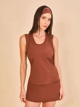 Carregar imagem no visualizador da galeria, Gallery: Uv Line Fitness Top Regata Sport Color Fem Marrom Upf50+