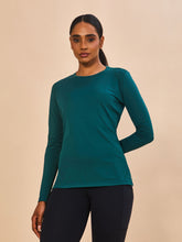 Carregar imagem no visualizador da galeria, Model Front: Uv Line Rash Guard Longsleeve Fem New Fit Petroleo Upf50+