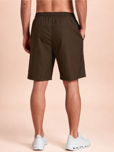 Carregar imagem no visualizador da galeria, Model Back: Uv Line Short For Men / Bermuda Shorts New Fit Masc Brown Upf50+