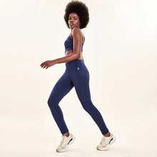Carregar imagem no visualizador da galeria, Image 04: Uv Line Fitness Bottom Legging Fit Aspen Navy Blue Upf50+