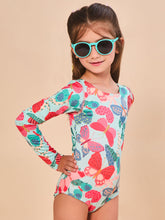 Carregar imagem no visualizador da galeria, Image 02: Uv Line Girl's One-Piece Swimsuit Girl Borboletinha Upf50+