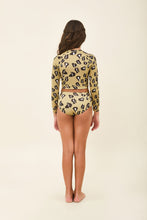 Carregar imagem no visualizador da galeria, Model Back: Uv Line Girl's One-Piece Girl Bikini Hot Pant Jaguar Upf50+