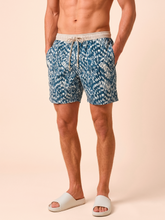 Carregar imagem no visualizador da galeria, Gallery: Uv Line Short For Men / Bermuda Shorts Acqua Boxer Tie Dye Blue Upf50+