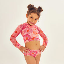 Carregar imagem no visualizador da galeria, Model Front: Uv Line Girl's Two-Piece Bikini Girl Solar Rose