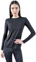 Carregar imagem no visualizador da galeria, Product Front: Uv Line Rash Guard Longsleeve Fem Skin Infratherm Preto Upf50+