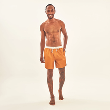 Carregar imagem no visualizador da galeria, Model Front: Uv Line Short For Men / Bermuda Shorts Boxer Ocre Upf50+