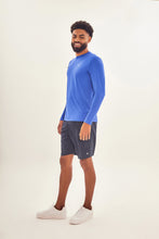 Carregar imagem no visualizador da galeria, Image 02: Uv Line Rash Guard Longsleeve Uvpro Brasil Masc Cobalto Upf50+