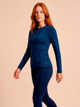 Carregar imagem no visualizador da galeria, Image 03: Uv Line Rash Guard Longsleeve Uvpro Fem Cobalt Upf50+