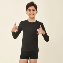 Carregar imagem no visualizador da galeria, Image 04: Uv Line Rash Guard Longsleeve Uvpro Kids Black Upf50+