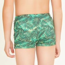 Carregar imagem no visualizador da galeria, Model Back: Uv Line Boy's Swimwear Swim Trunks Kids Leaves Upf50+