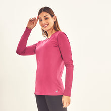 Carregar imagem no visualizador da galeria, Image 02: Uv Line Rash Guard Longsleeve Sport Fit Fuchsia Upf50+