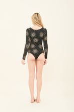 Carregar imagem no visualizador da galeria, Model Back: Uv Line One-Piece Marina Shine Preto Malva