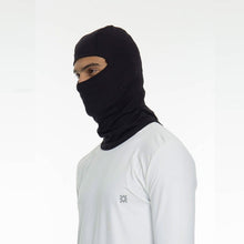 Carregar imagem no visualizador da galeria, Model Front: Uv Line Flap Hat Skin Mask Balaclava Uni Black Upf50+
