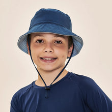 Carregar imagem no visualizador da galeria, Image 07: Uv Line Bucket Hat Basic Kids Maringo Azul Ceu Upf50+

