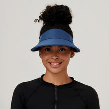 Carregar imagem no visualizador da galeria, Model Front: Uv Line Visor Visor Leblon Navy Blue Upf50+

