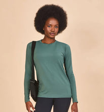 Carregar imagem no visualizador da galeria, Gallery: Uv Line Rash Guard Longsleeve Fem New Fit Textura Verde Jade Upf50+
