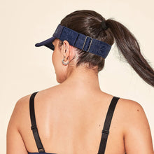Carregar imagem no visualizador da galeria, Model Back: Uv Line Visor Elastic Visor Navy Blue Upf50+
