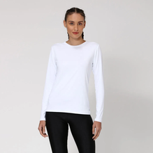 Carregar imagem no visualizador da galeria, Model Front: Uv Line Rash Guard Women Fpu50+ Uvpro Long Sleeve T-Shirt White Uv
