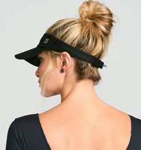 Carregar imagem no visualizador da galeria, Model Back: Uv Line Visor Visor Athletic Dry Fem Black Upf50+
