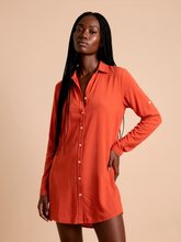 Carregar imagem no visualizador da galeria, Image 03: Uv Line Shirtdress Shirtdress Copenhagen Pitanga Upf50+
