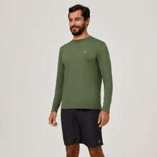 Carregar imagem no visualizador da galeria, Image 02: Uv Line Rash Guard Longsleeve Uvpro Green Militar Upf50+
