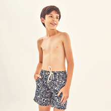 Carregar imagem no visualizador da galeria, Model Front: Uv Line Boy's Swimwear Shorts Kids Costela Aco Upf50+
