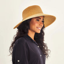 Carregar imagem no visualizador da galeria, Image 04: Uv Line Floppy Hat Hat Santorini Imp Fem Wheat Upf50+
