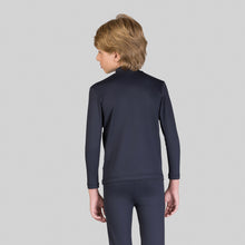Carregar imagem no visualizador da galeria, Model Back: Uv Line Rash Guard Rash Guard Kids High-Neck Black Upf50+
