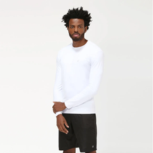 Carregar imagem no visualizador da galeria, Model Front: Uv Line Rash Guard Longsleeve Uvpro Branco Upf50+
