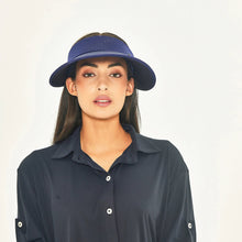 Carregar imagem no visualizador da galeria, Model Front: Uv Line Visor Grecia Navy Fit Upf50+
