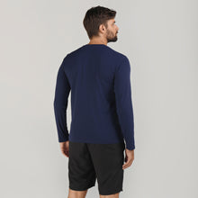 Carregar imagem no visualizador da galeria, Model Back: Uv Line Fitness Top Sport Fit Mas Ml Marinho Upf50+
