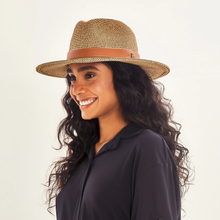 Carregar imagem no visualizador da galeria, Image 02: Uv Line Fedora Hat Hat Giovana Imp Fem Mescla Upf50+
