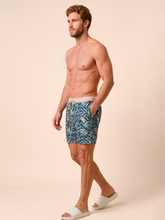 Carregar imagem no visualizador da galeria, Image 03: Uv Line Short For Men / Bermuda Shorts Acqua Boxer Tie Dye Blue Upf50+
