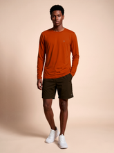 Carregar imagem no visualizador da galeria, Model Front: Uv Line Rash Guard Longsleeve Uvpro Brasil Masc Pitanga Upf50+
