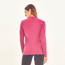 Carregar imagem no visualizador da galeria, Model Back: Uv Line Rash Guard Longsleeve Sport Fit Fuchsia Upf50+
