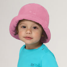 Carregar imagem no visualizador da galeria, Model Front: Uv Line Bucket Hat Napoli Basic Kids Rosa Chiclete Upf50+
