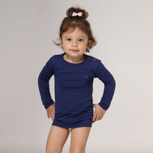 Carregar imagem no visualizador da galeria, Image 02: Uv Line Rash Guard Longsleeve Baby Navy Blue Upf50+
