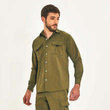Carregar imagem no visualizador da galeria, Image 02: Uv Line Fitness Top Tenerife Verde Militar Upf50+
