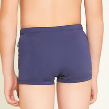 Carregar imagem no visualizador da galeria, Model Back: Uv Line Boy's Swimwear Trunks Kids F Inf Navy Blue Upf50+
