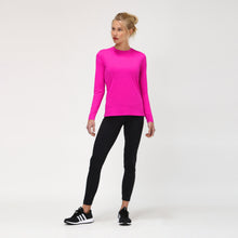 Carregar imagem no visualizador da galeria, Model Front: Uv Line Rash Guard Camiseta Uv X Pro Ml Rosa Upf50+
