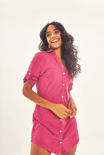 Carregar imagem no visualizador da galeria, Image 04: Uv Line Shirtdress Shirtdress Copenhagen Fem Fucsia Upf50+
