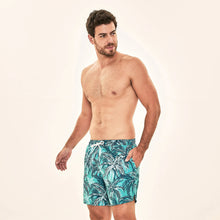 Carregar imagem no visualizador da galeria, Image 02: Uv Line Swim Shorts Short Acqua Coqueiros Turquesa Upf50+
