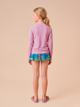 Carregar imagem no visualizador da galeria, Model Back: Uv Line Rash Guard Longsleeve Uvpro Kids Rose Upf50+
