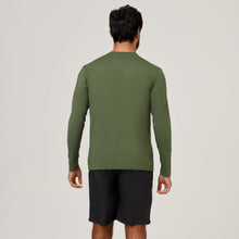 Carregar imagem no visualizador da galeria, Model Back: Uv Line Rash Guard Longsleeve Uvpro Green Militar Upf50+
