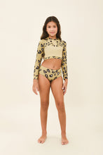 Carregar imagem no visualizador da galeria, Model Front: Uv Line Girl's One-Piece Girl Bikini Hot Pant Jaguar Upf50+
