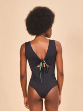 Carregar imagem no visualizador da galeria, Image 05: Uv Line One-Piece Mirela Green Cactus Black Upf50+
