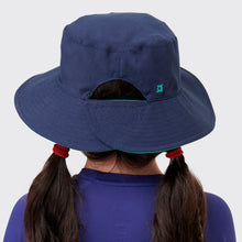 Carregar imagem no visualizador da galeria, Model Back: Uv Line Floppy Hat Hat California Inf Navy Blue Lagoa Upf50+
