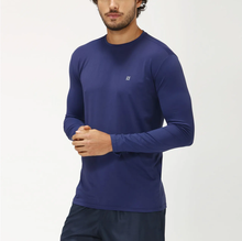 Carregar imagem no visualizador da galeria, Image 02: Uv Line Rash Guard Longsleeve Uvpro Marinho
