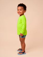 Carregar imagem no visualizador da galeria, Image 02: Uv Line Rash Guard Longsleeve Baby Yellow Fluor Upf50+
